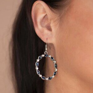 Paparazzi Jewelry Accessories - Crystal Circlets - Blue Earrings - Vintage